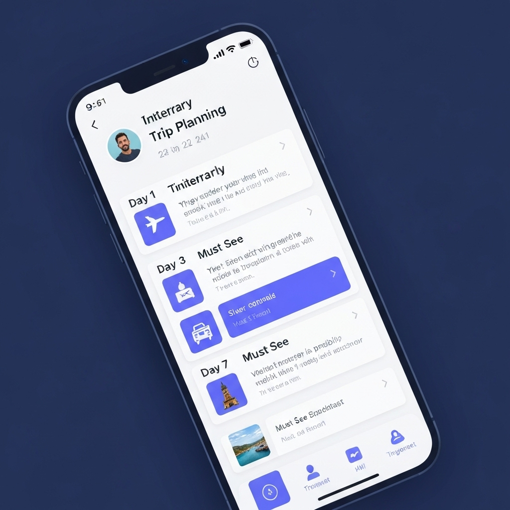 Voyrai app screenshot - trip planning